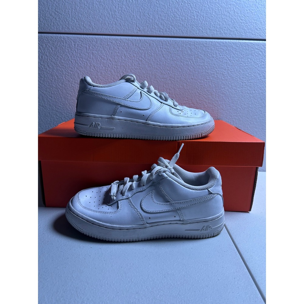 Nike Air Force 1 Low Triple White Kids Size 4.5Y 6W #2926
